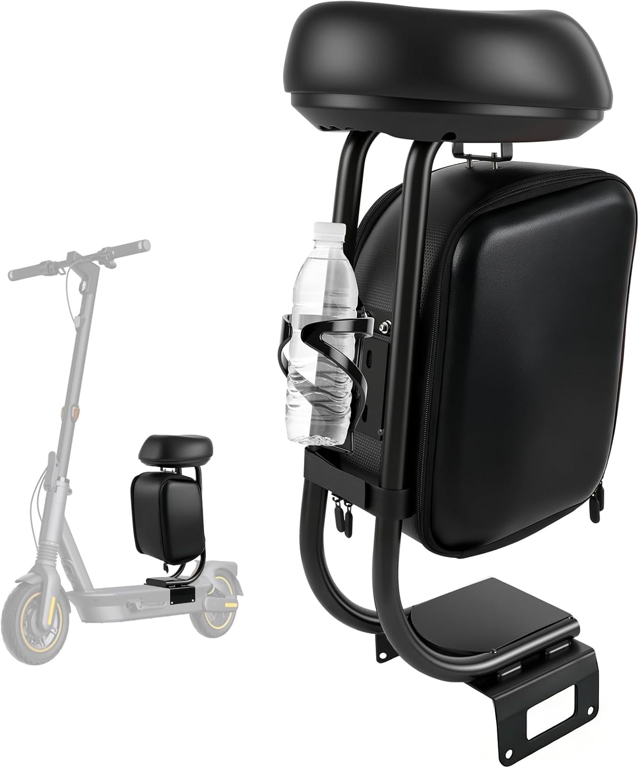 Electric Scooter Seat Compatible with Segway Ninebot MAX G2 G65 MAX2 Seat Attachment for Adult with 10L Large Storage Bag, Cup Holder, PU Cushion